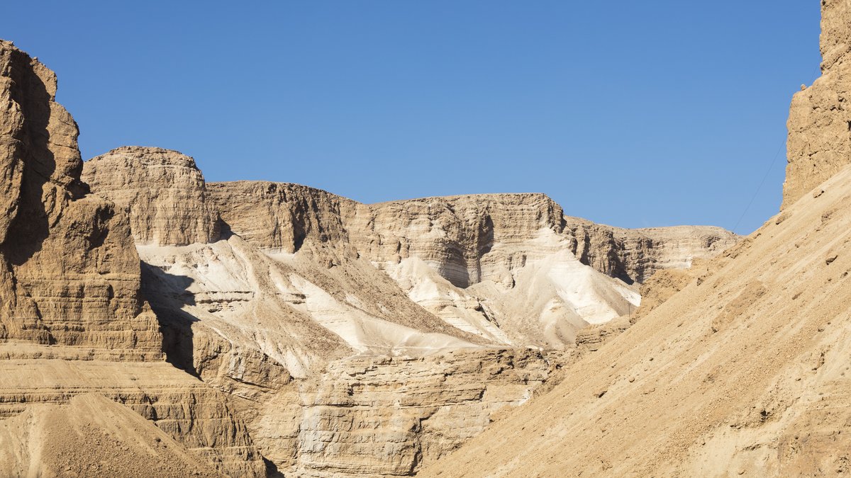נוף המדבר מהרכבל במצדה